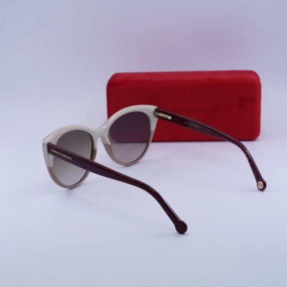 Carolina Herrera HER 0142/S 0R9S HA Sunglasses Burgundy/Nude Cat Eye Frame main image 4